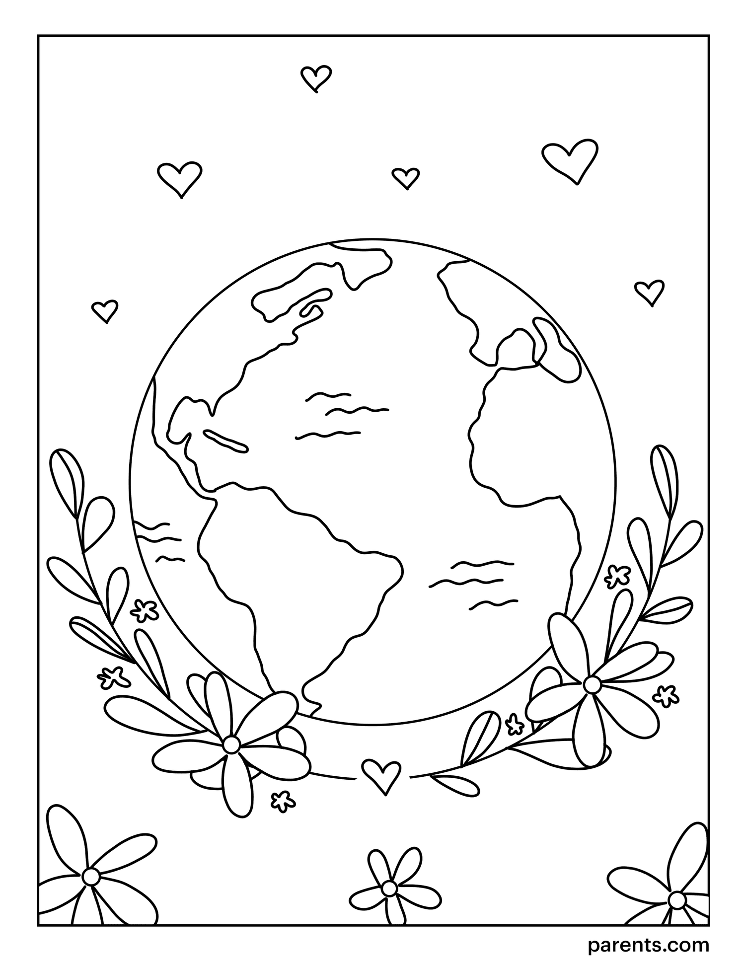 Earth Coloring Sheets Printable