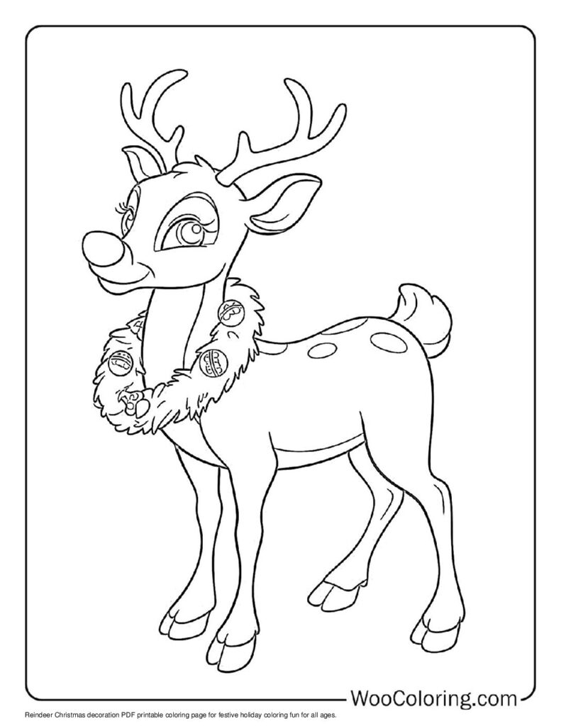 100 Reindeer Coloring Pages Free PDF To Print Woo Coloring