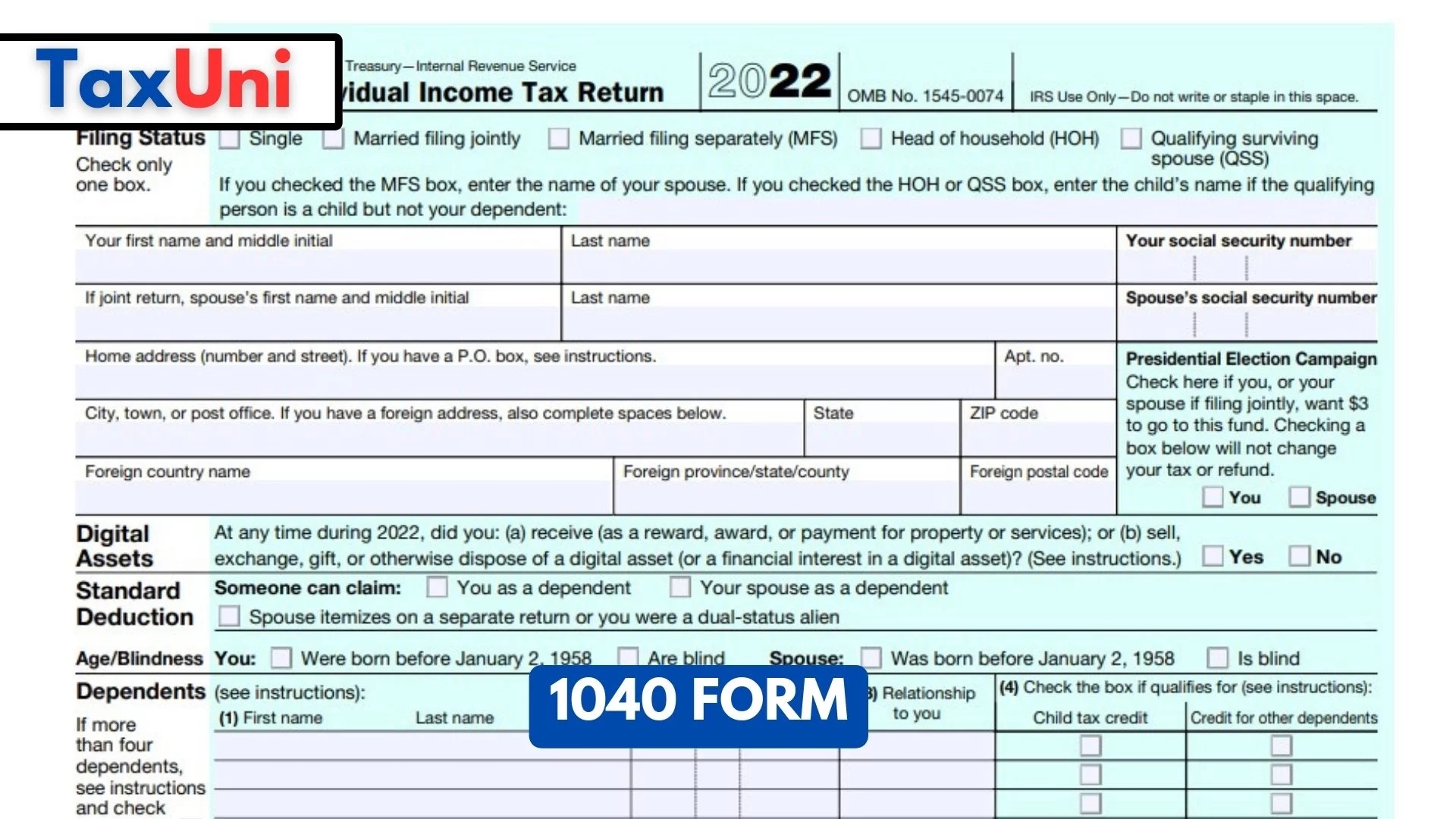 1040 Form 2024 2025