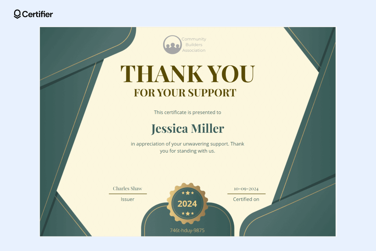 15 Thank You Certificate Templates To Customize
