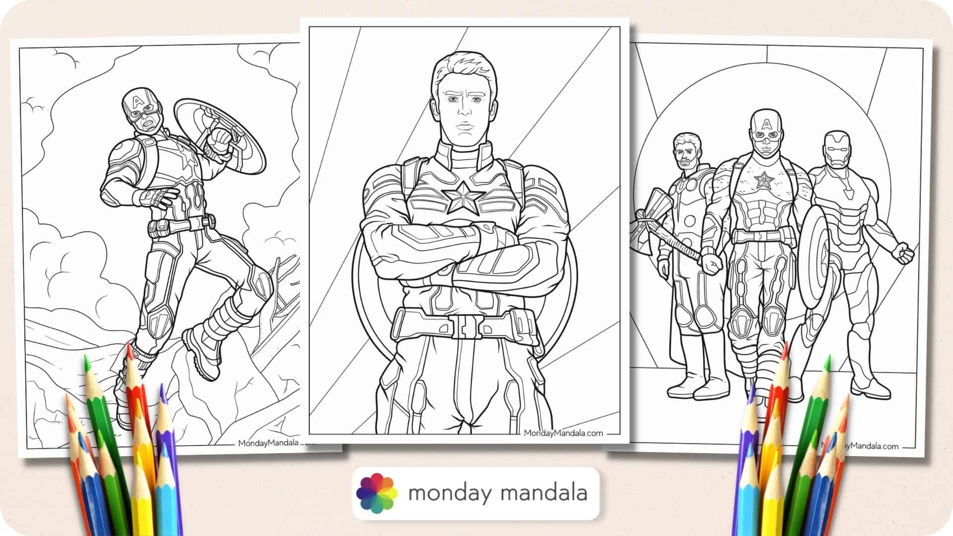 20 Captain America Coloring Pages Free PDF Printables 