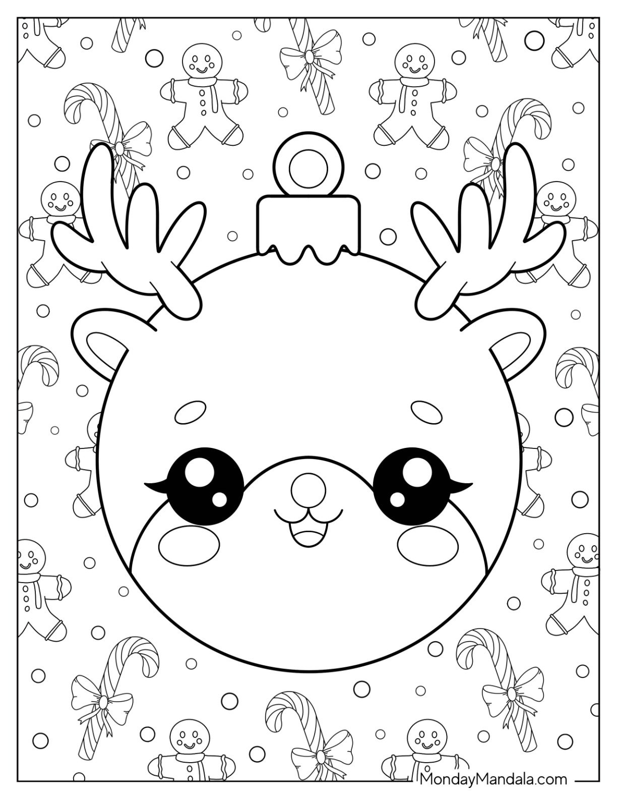 20 Christmas Ornament Coloring Pages Free Printables 