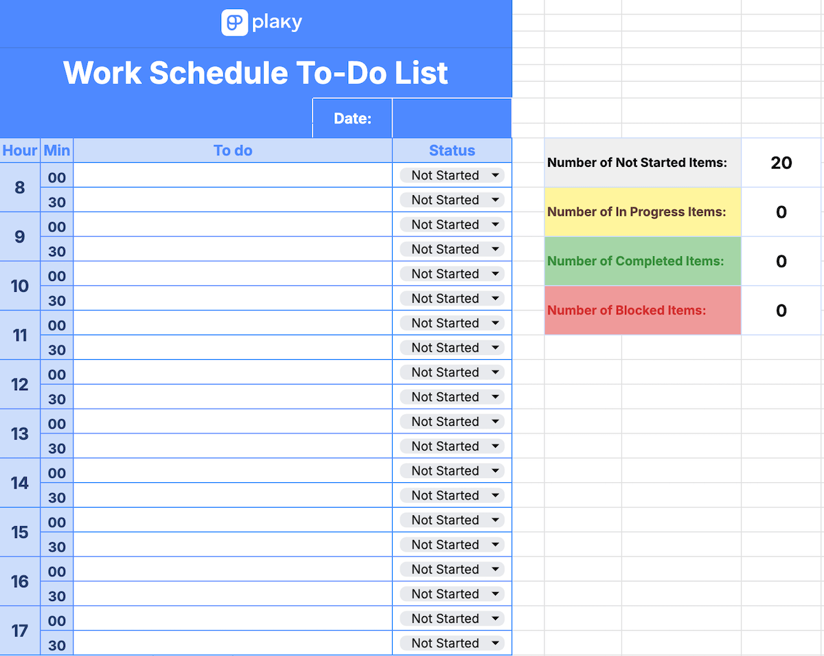 Task And Subtask Printable Template