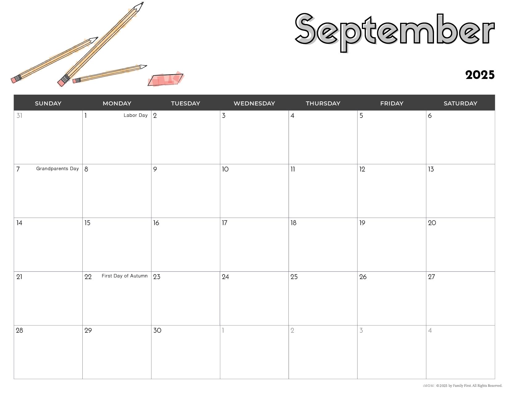 2025 Printable Calendars For Kids2025 Printable Calendars For Kids IMOM