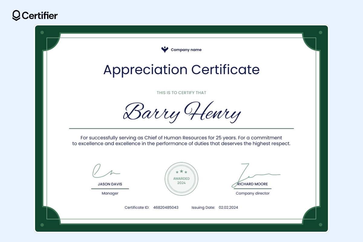 21 Certificate Of Appreciation Templates Free Editable 