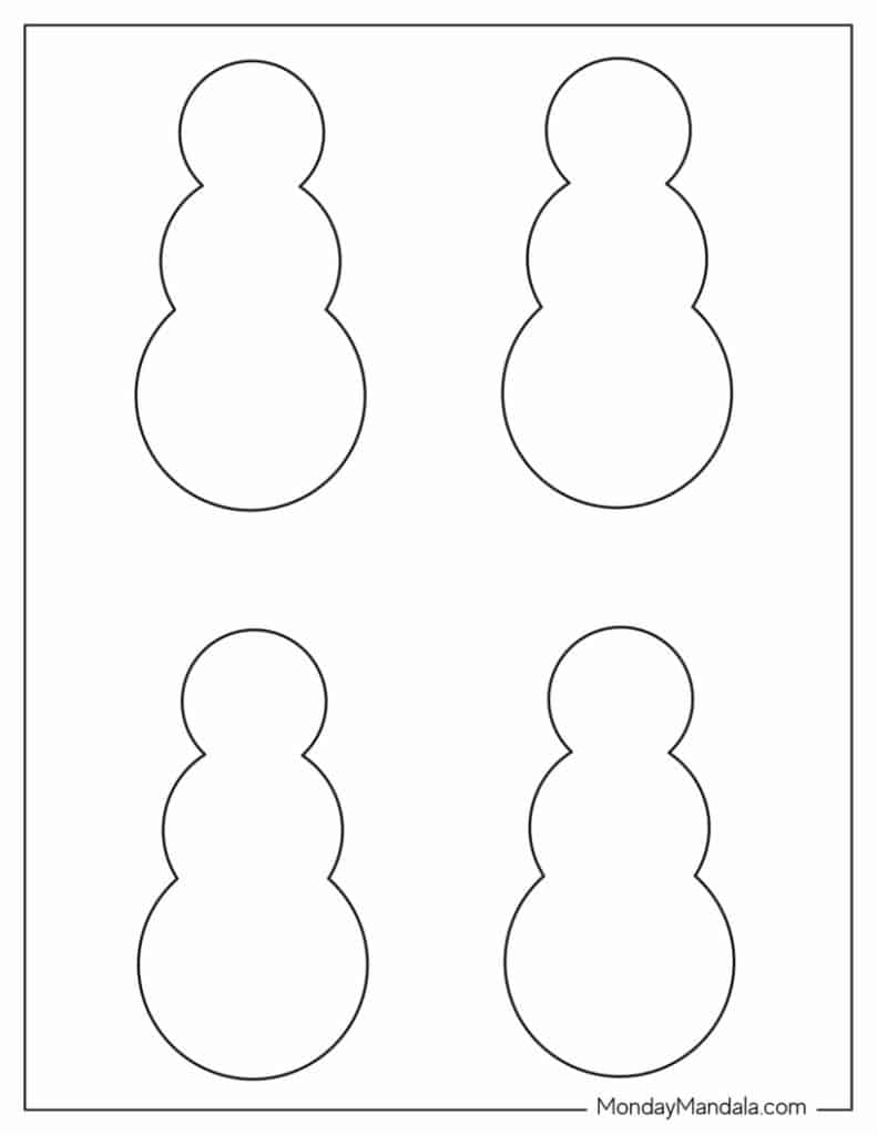 26 Snowman Templates Free PDF Printables 