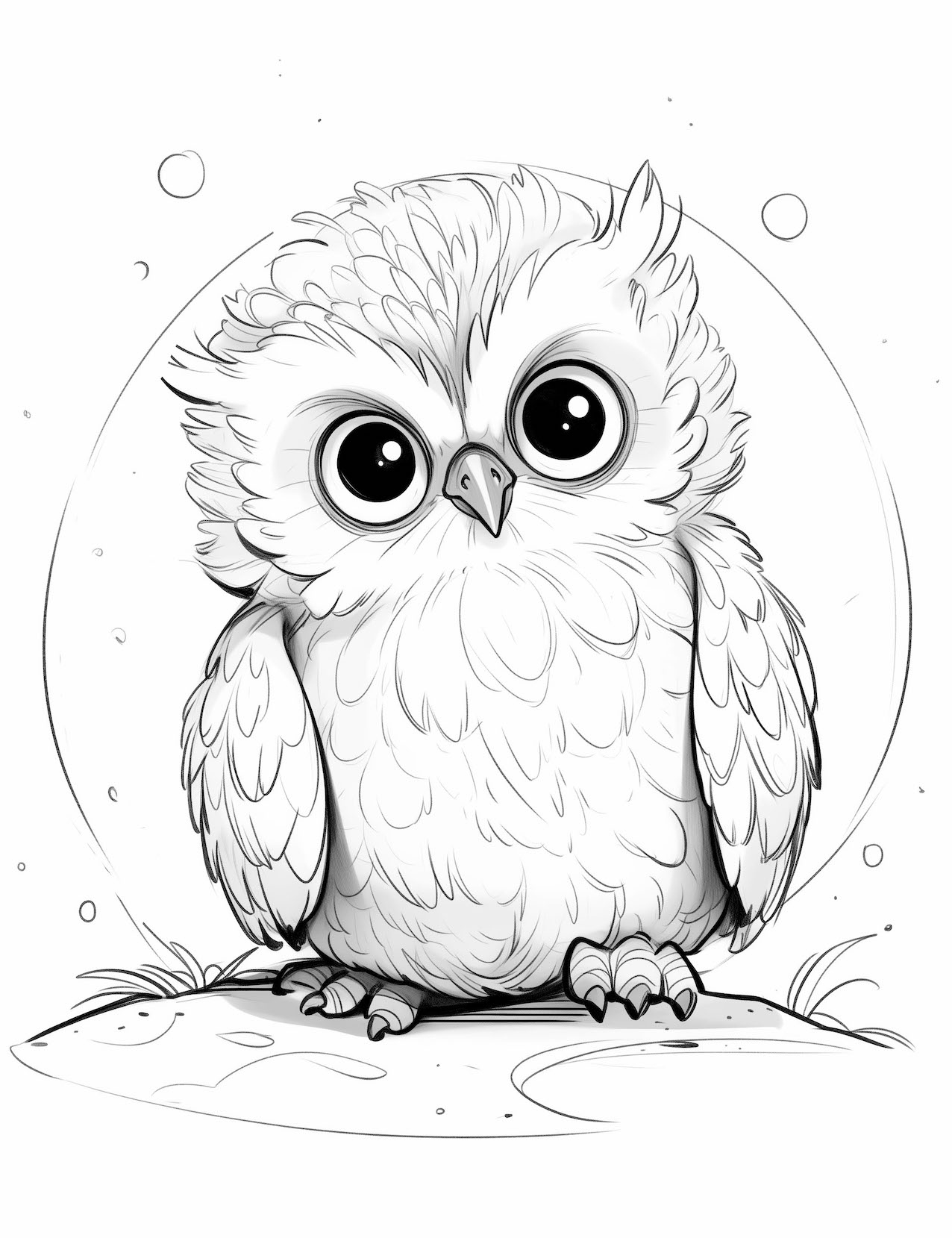 Free Printable Cartoon Owl Coloring Pages