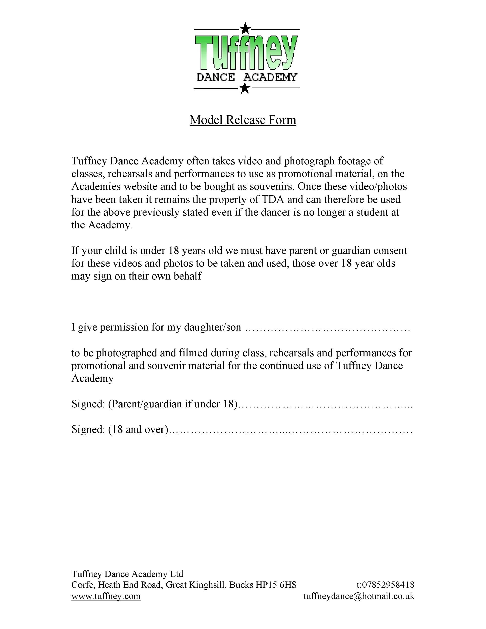 50 Best Model Release Forms Free Templates TemplateLab