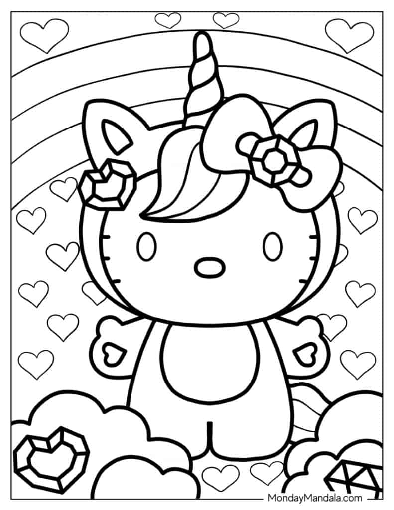 68 Hello Kitty Coloring Pages Free PDF Printables 