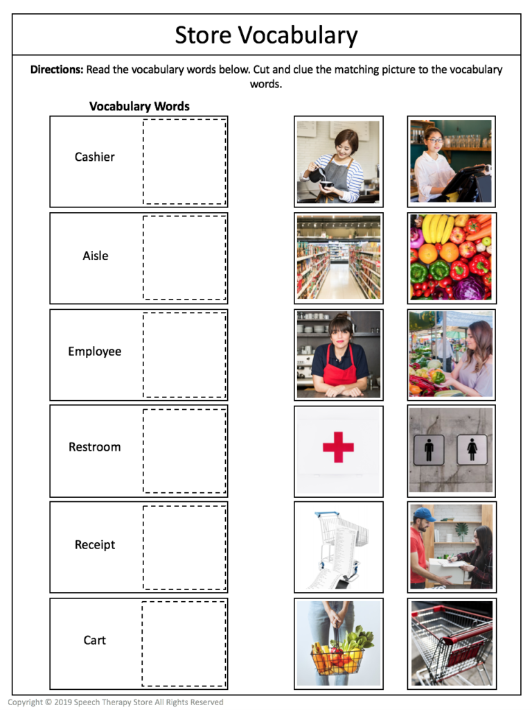 7 Free Community Outings Printables Life Skills Speech Therapy Store