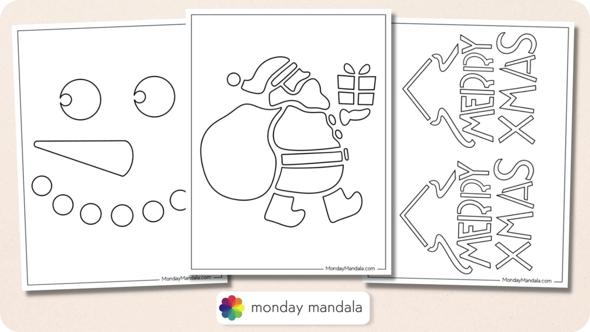 Free Printable Christmas Word Stencils