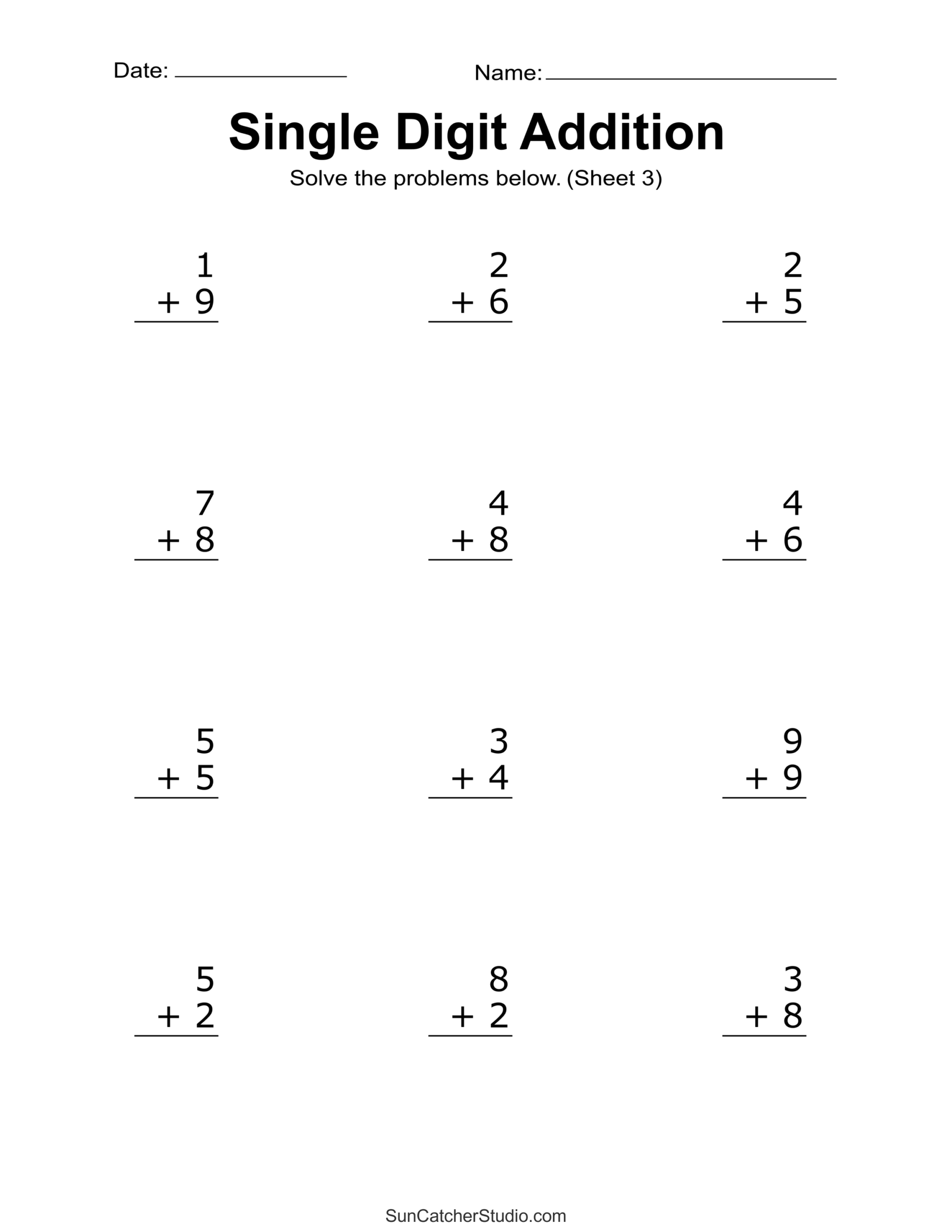 Addition Worksheets Free Printable Easy Math Problems Free Printables Monograms Design Tools Patterns DIY Projects