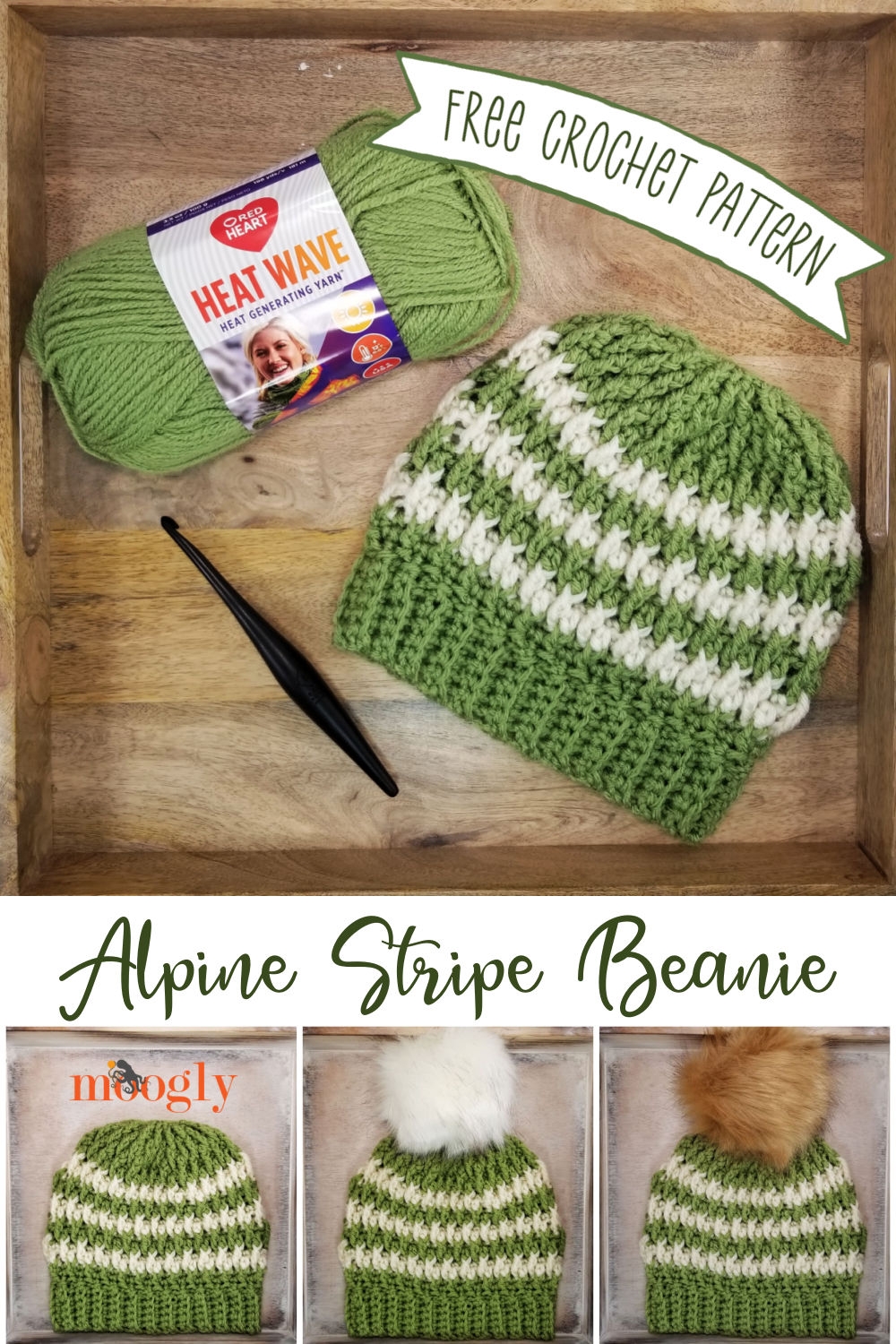 Alpine Stripe Beanie Free Crochet Pattern On Moogly