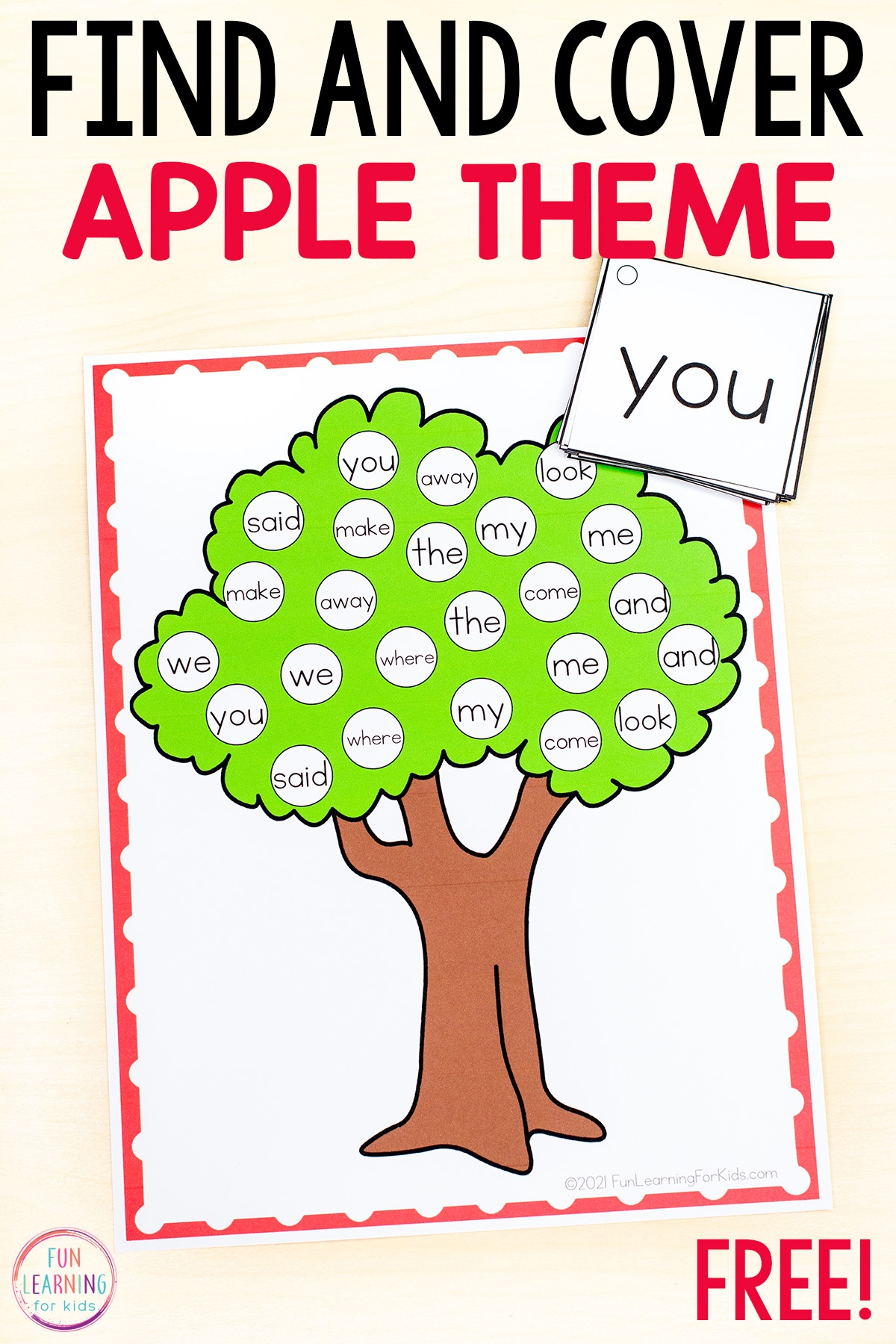 Apple Sight Word Worksheets Free Printables
