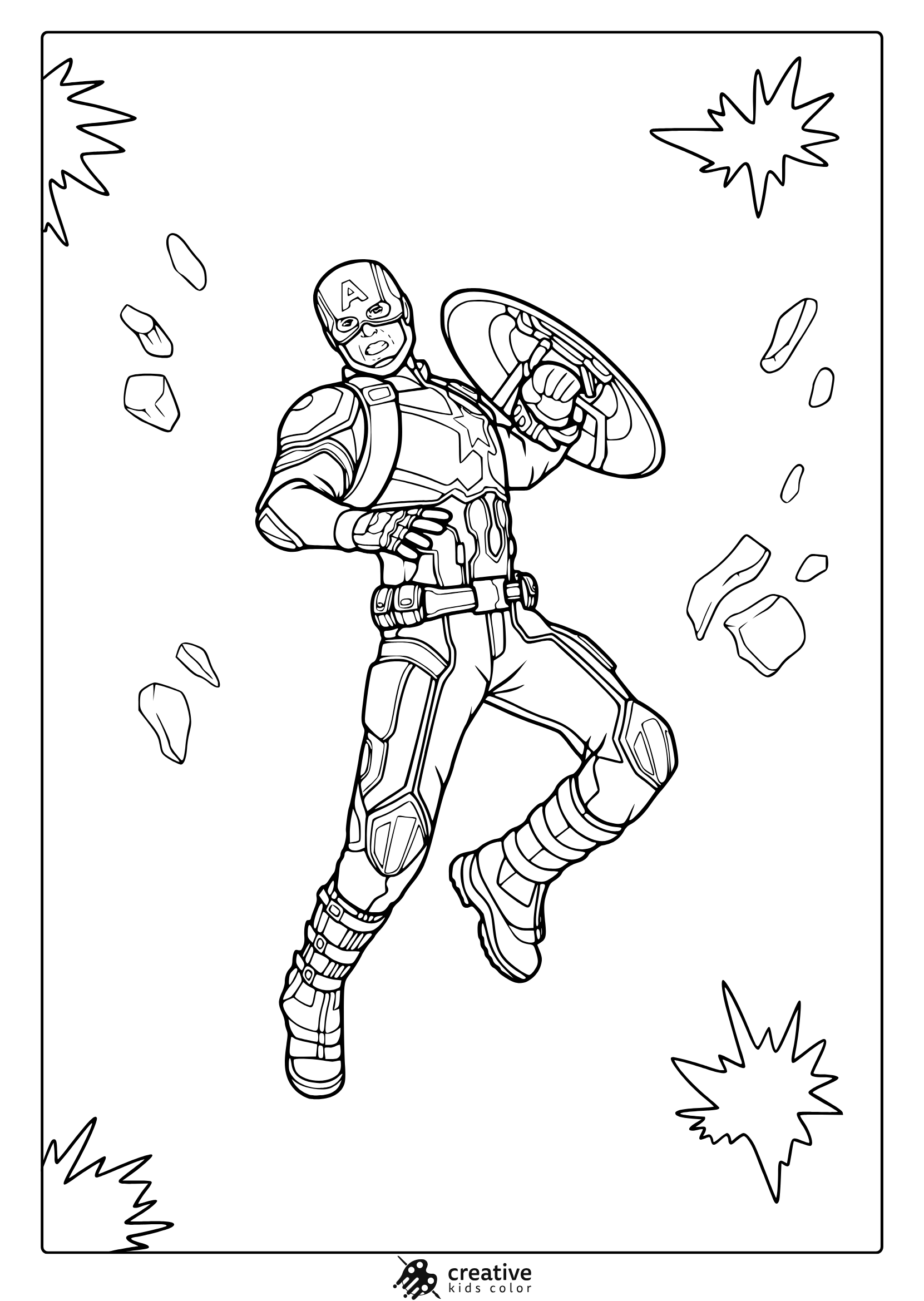 Free Printable Captain America Coloring Pages
