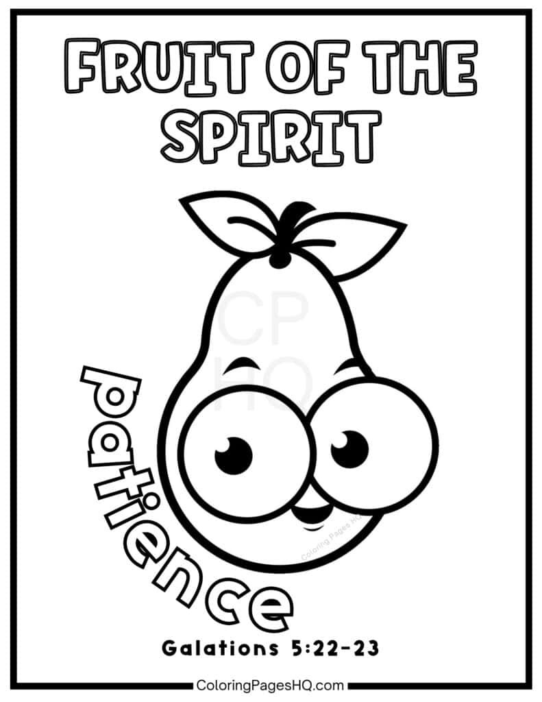 Cute Fruit Of The Spirit Coloring Pages Free PDF Printables Coloring Pages HQ