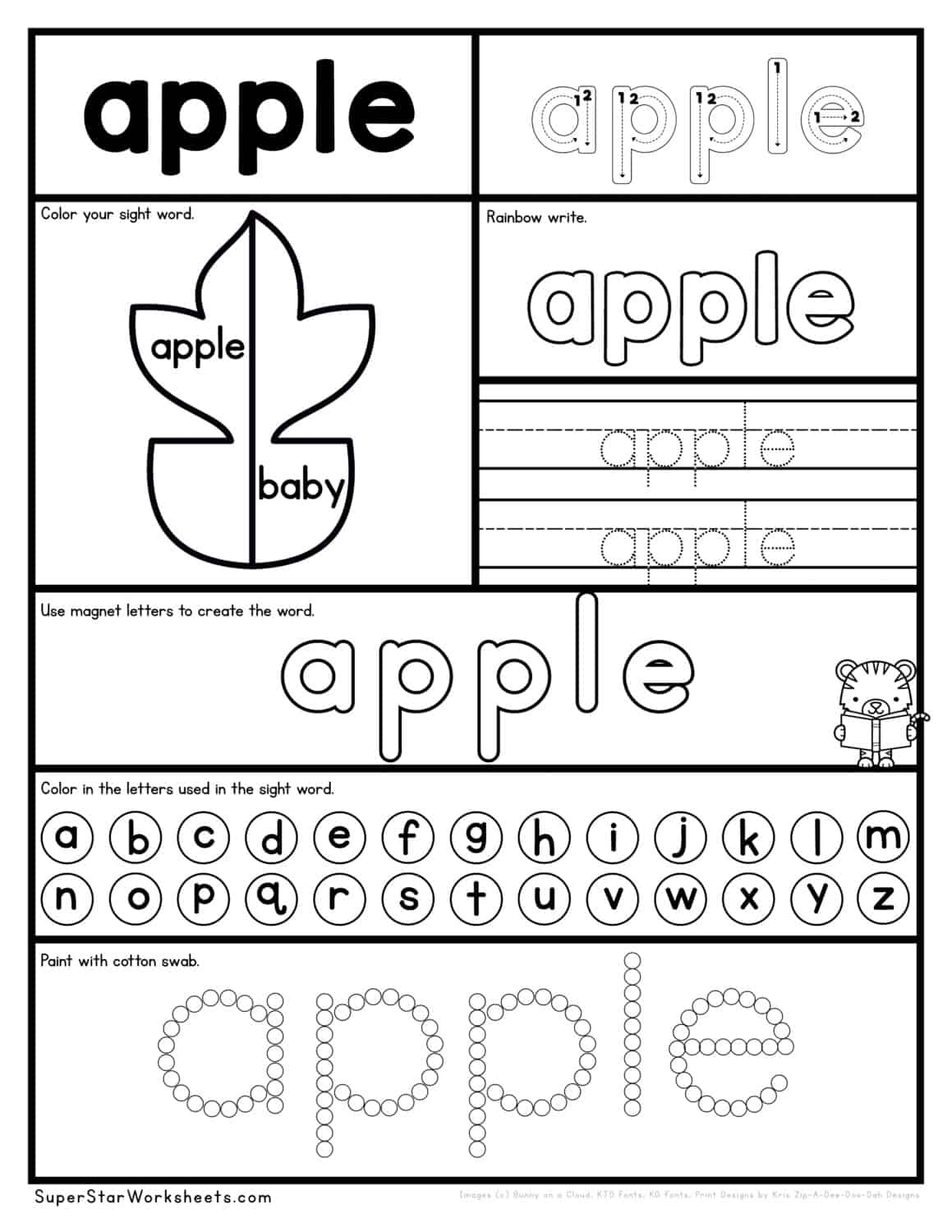 Dolch Noun Sight Word Worksheets Superstar Worksheets