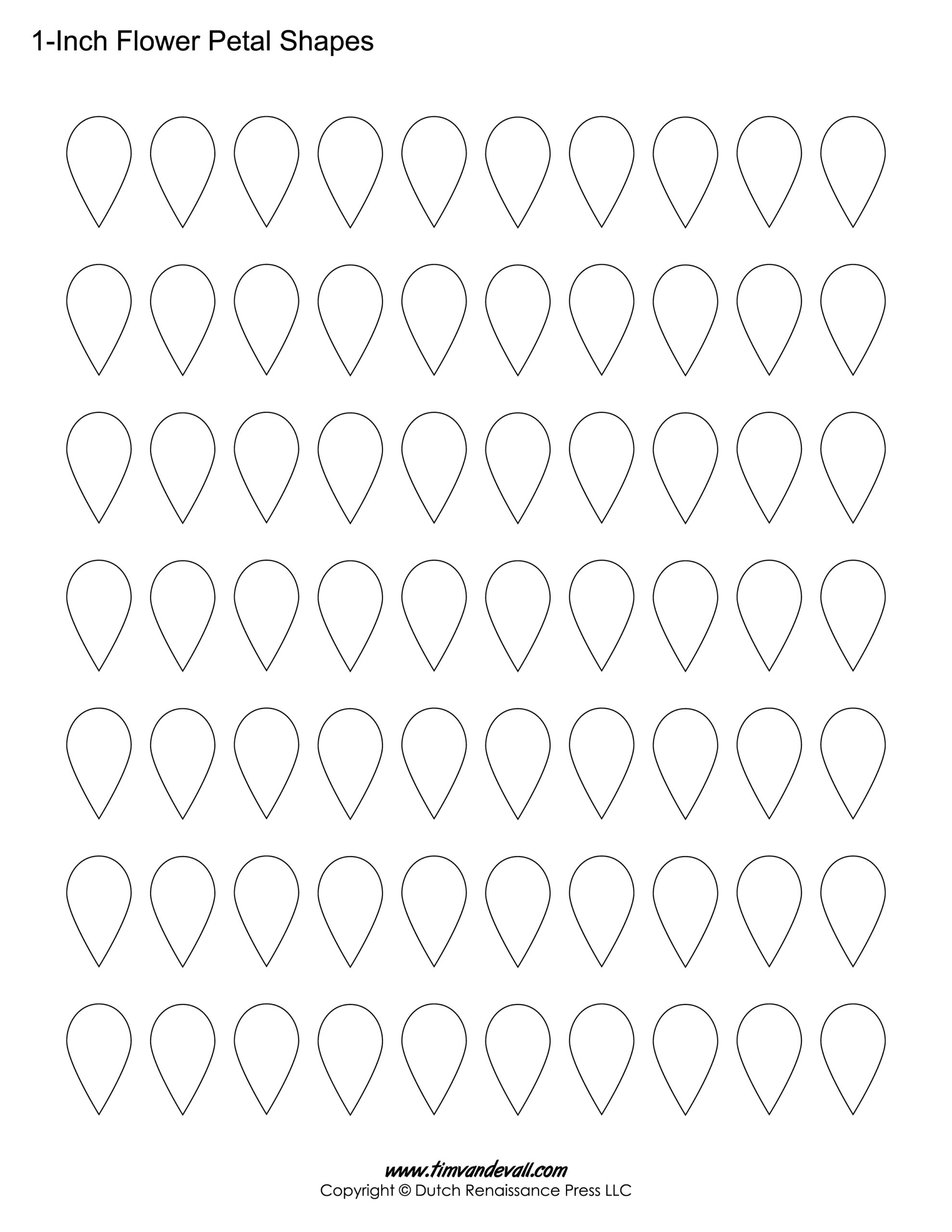 Printable Templates Flower Petals
