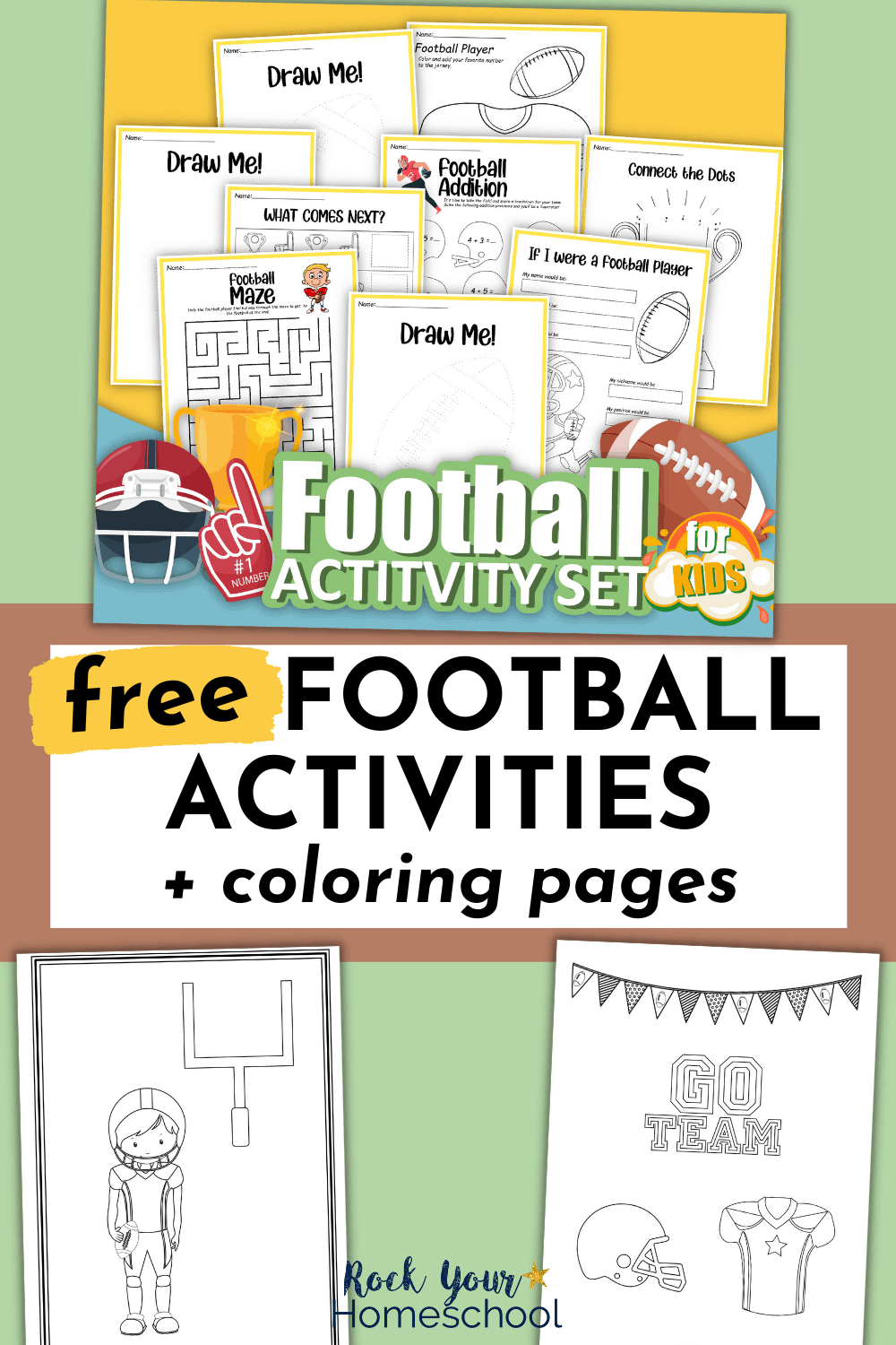 Printable Football Worksheets For Preschoolers
