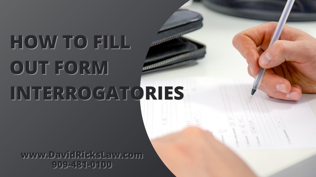 California Superior Court Form Interrogatories Printable