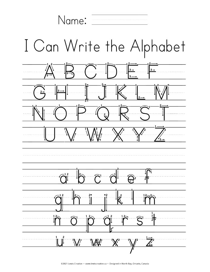 Free Printable Abc Handwriting Worksheets