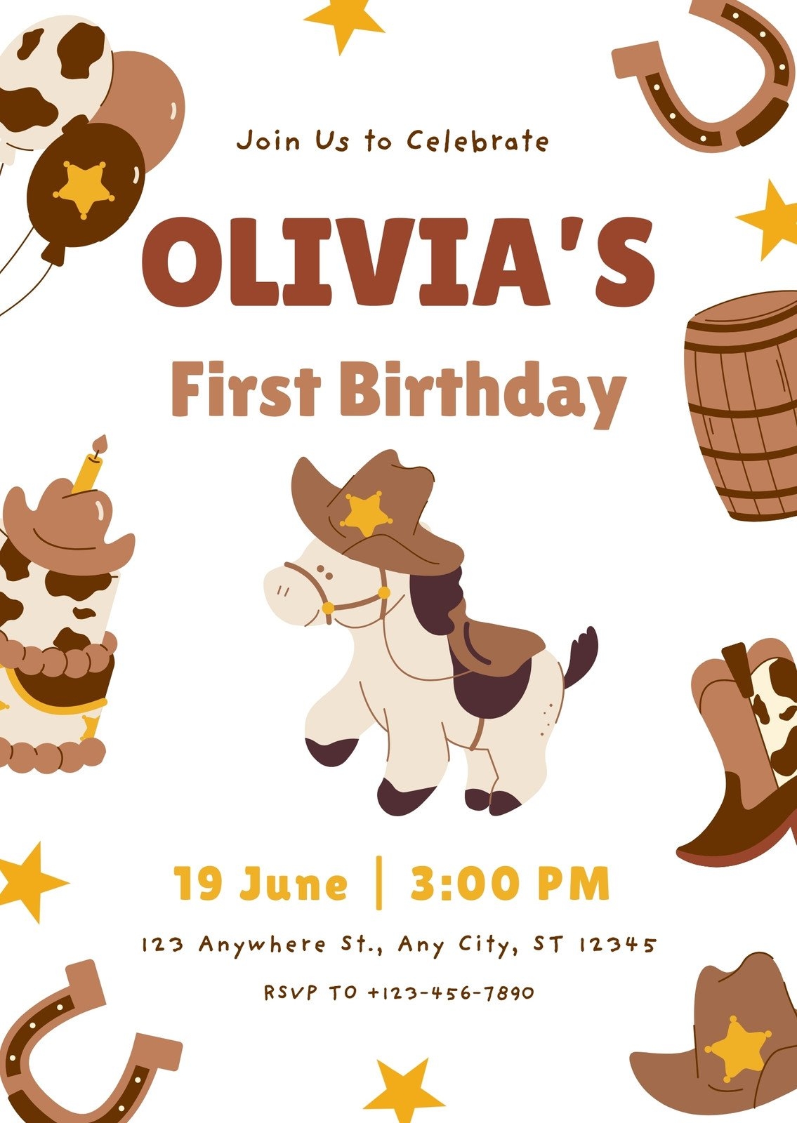 Free Printable Western Invitation Templates
