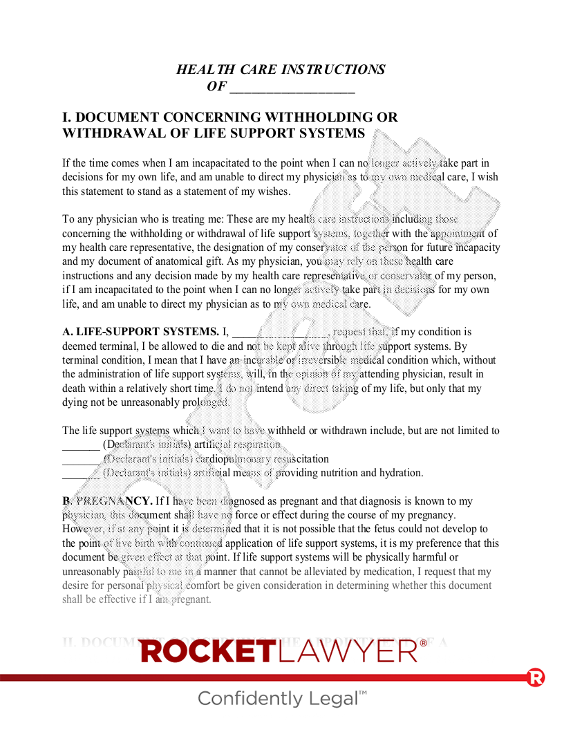 Free Connecticut Living Will Template FAQs Rocket Lawyer