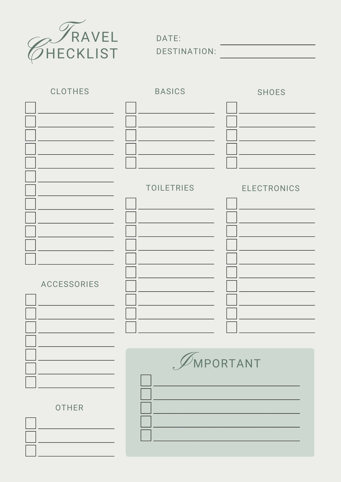 Free Custom Downloadable Checklist Templates Canva