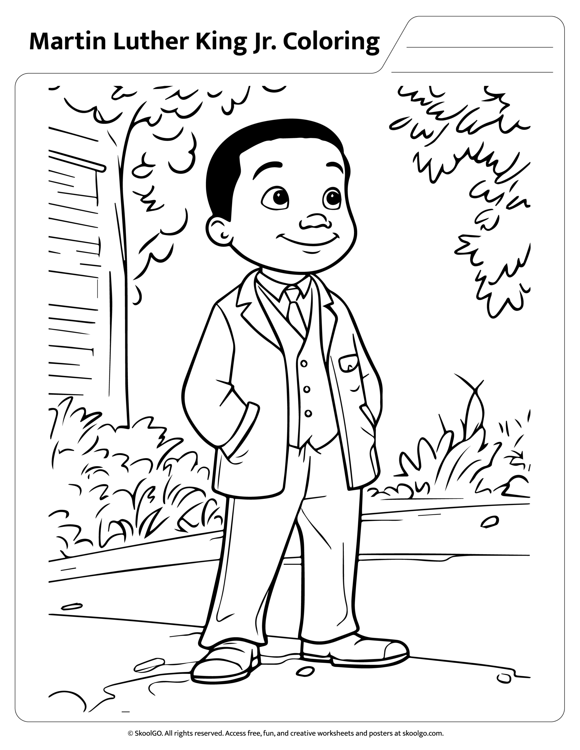Free Printable Martin Luther Coloring Page