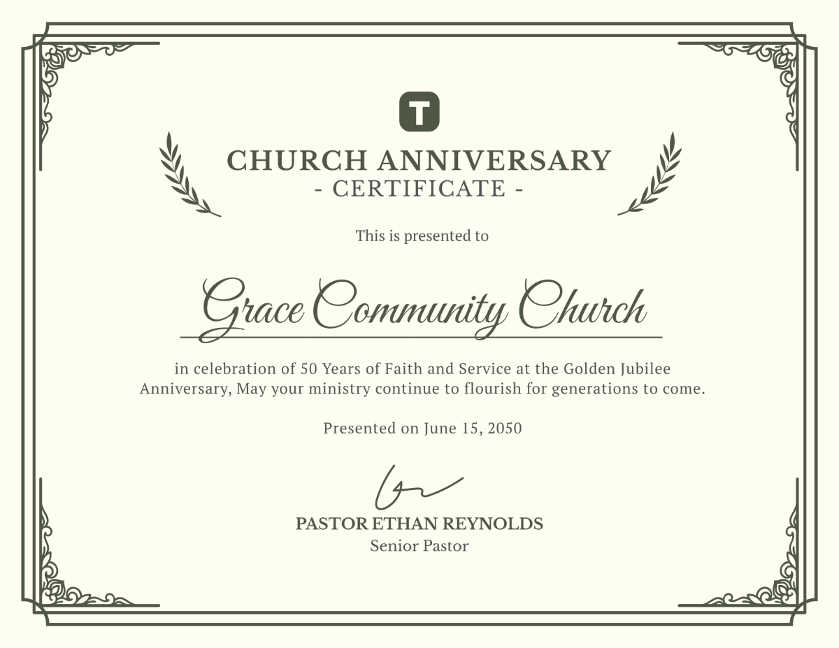 Free Printable Church Certificate Templates To Customize Online
