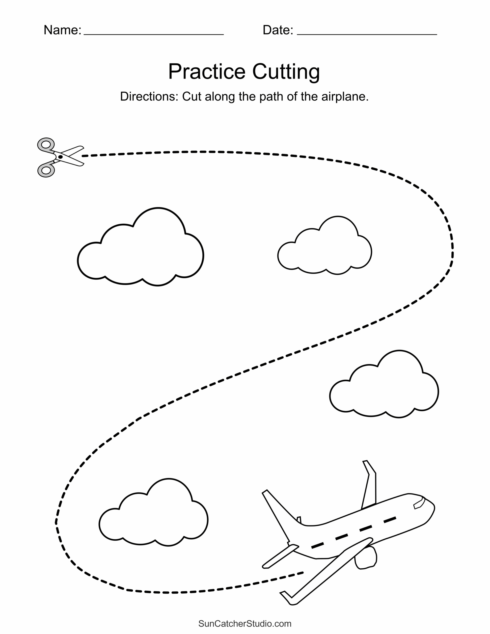 Free Printable Cutting Worksheets For Preschoolers Free Printables Monograms Design Tools Patterns DIY Projects