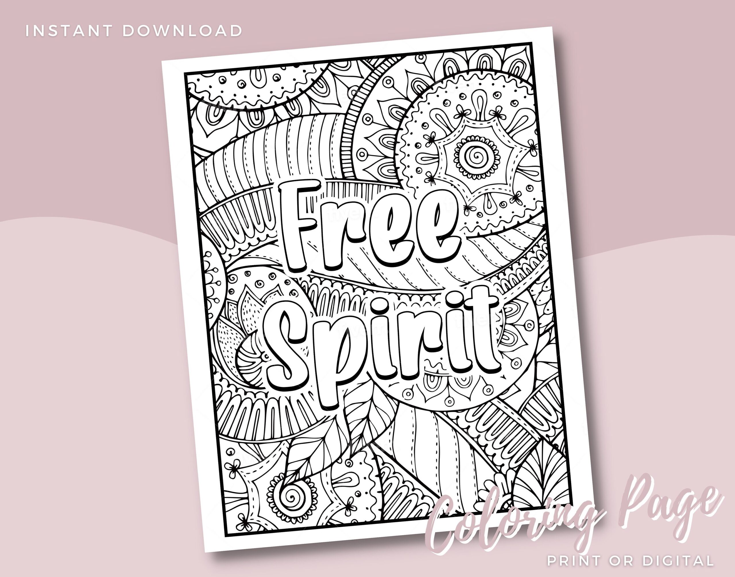 Free Spirit Spiritual Coloring Pages Witchy Printable adult Coloring Pages Esoteric Coloring Instant Download Energy Work Etsy