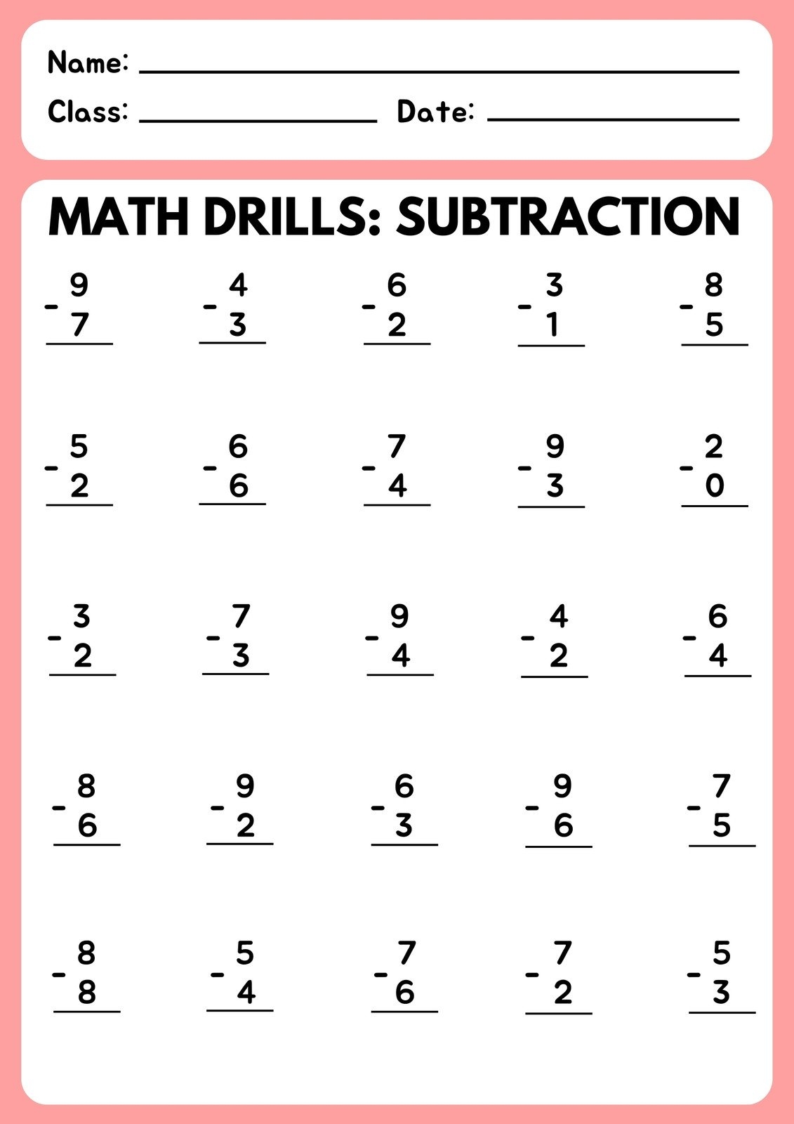 Printable Math Worksheets Easy