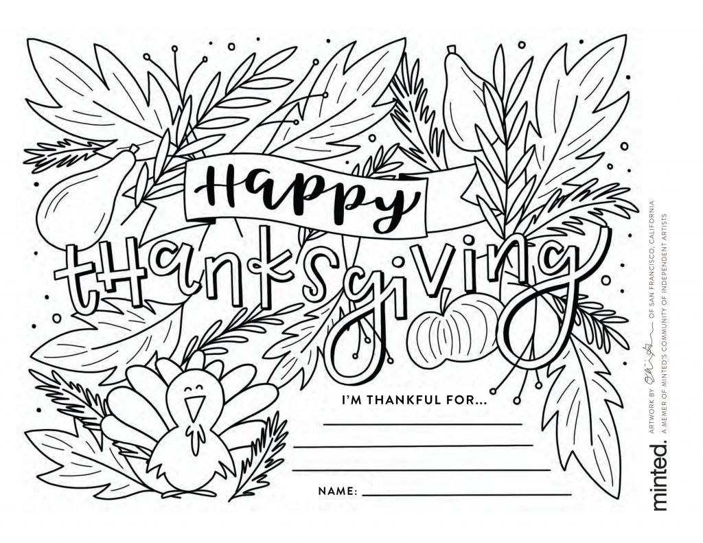 Thanksgiving Pictures To Color Free Printables
