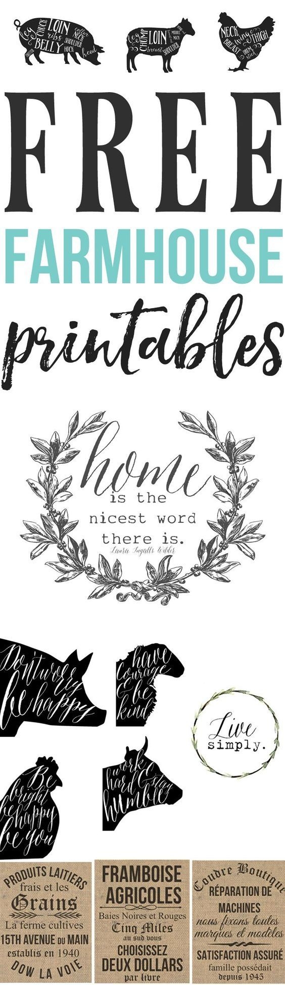French Farmhouse Printables Wall Decor