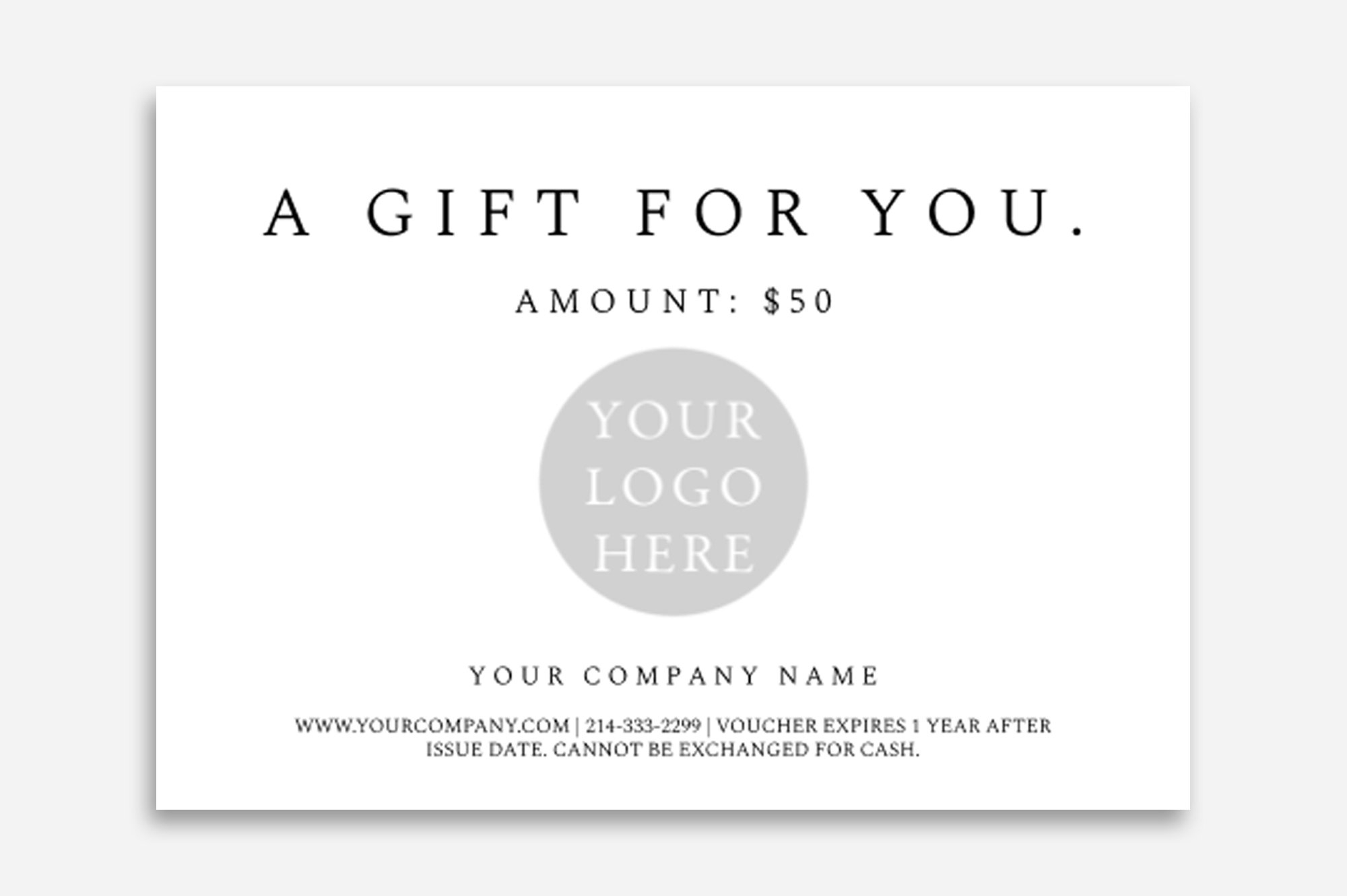 Gift Certificate Template With Logo MasterBundles