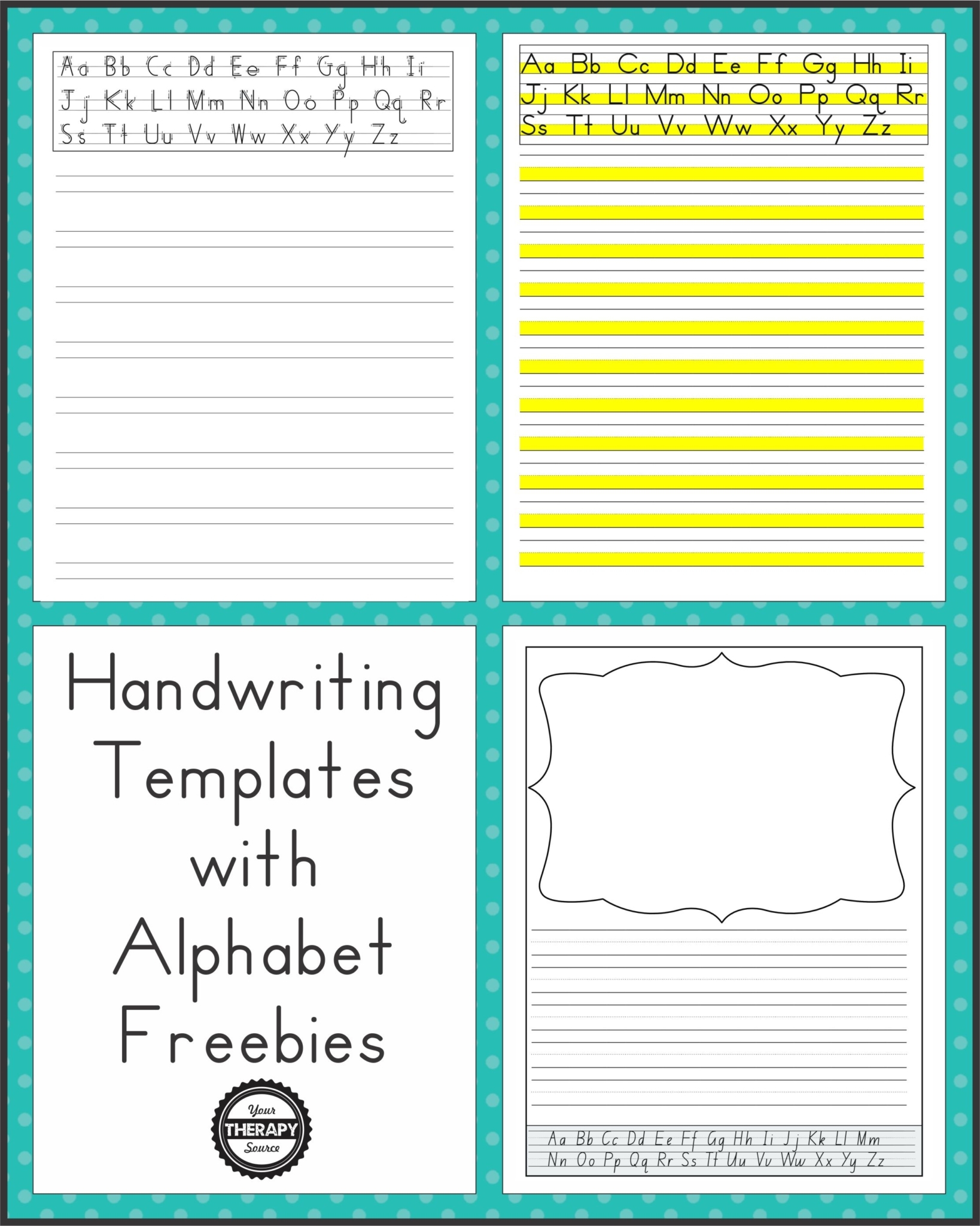 Handwriting Paper Printable FREE Your Therapy Source Worksheets Library