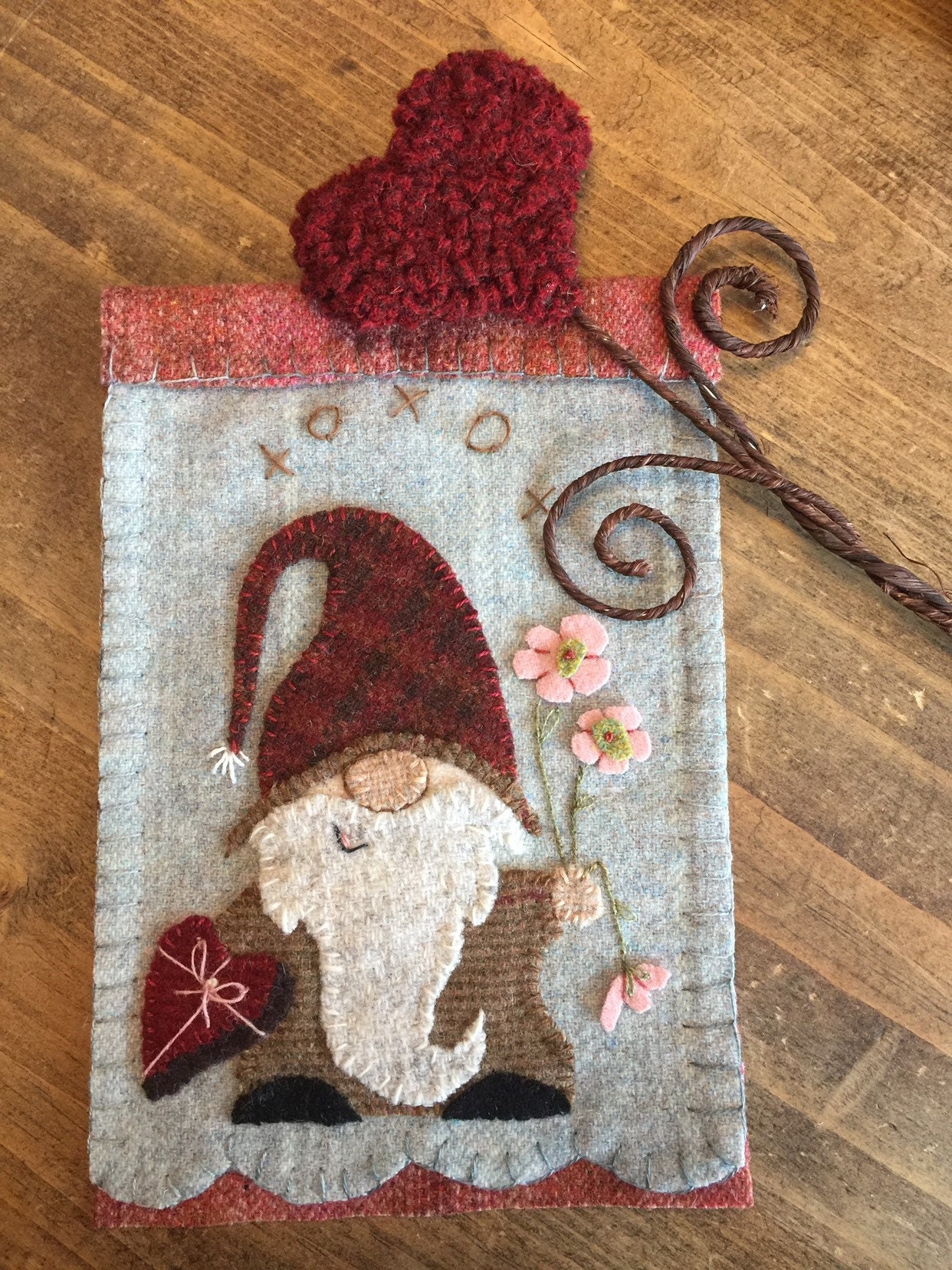 Hartly Gnome Pattern For Wool Appliqu Etsy