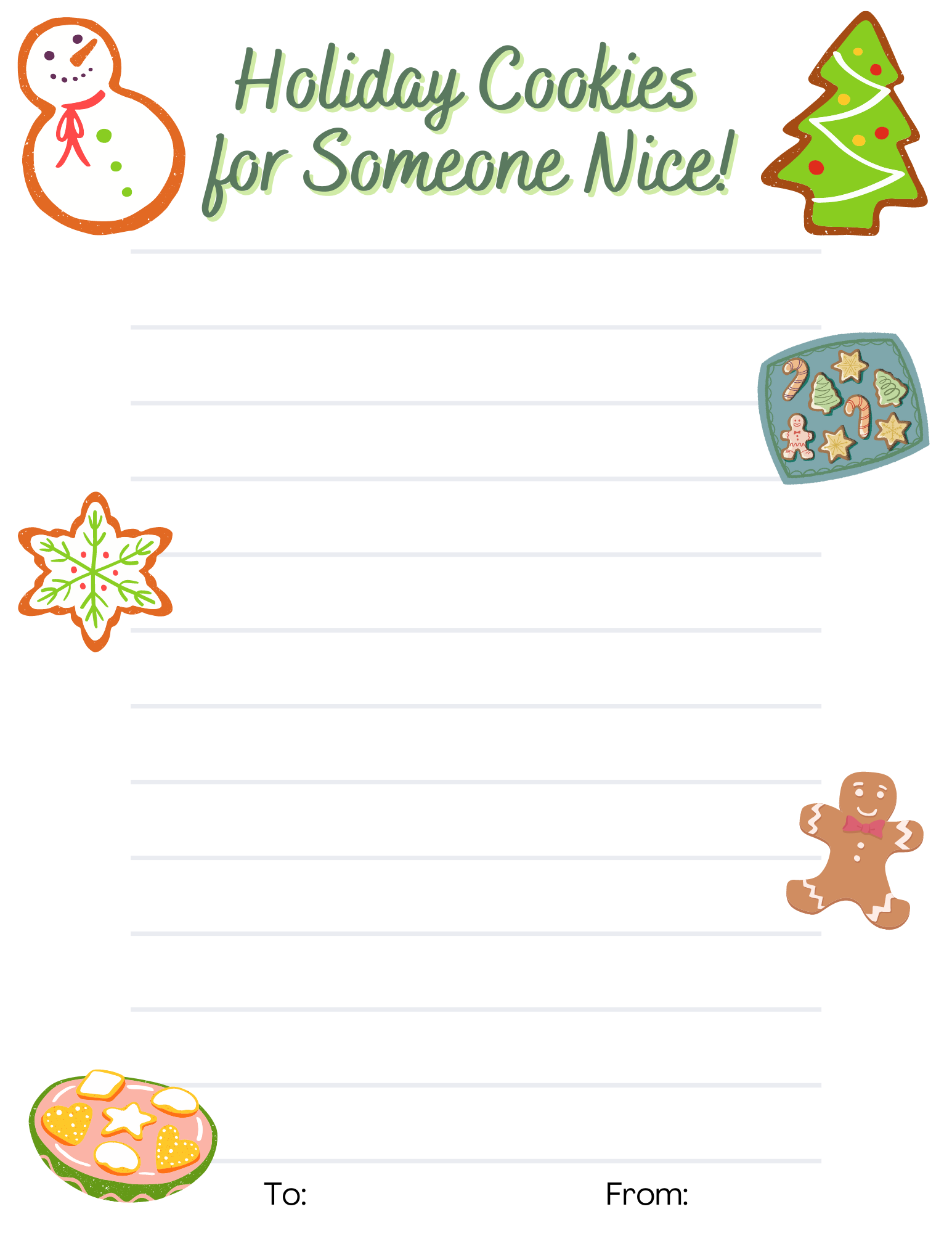 Holiday Cookies List Free Printable Holoka Home