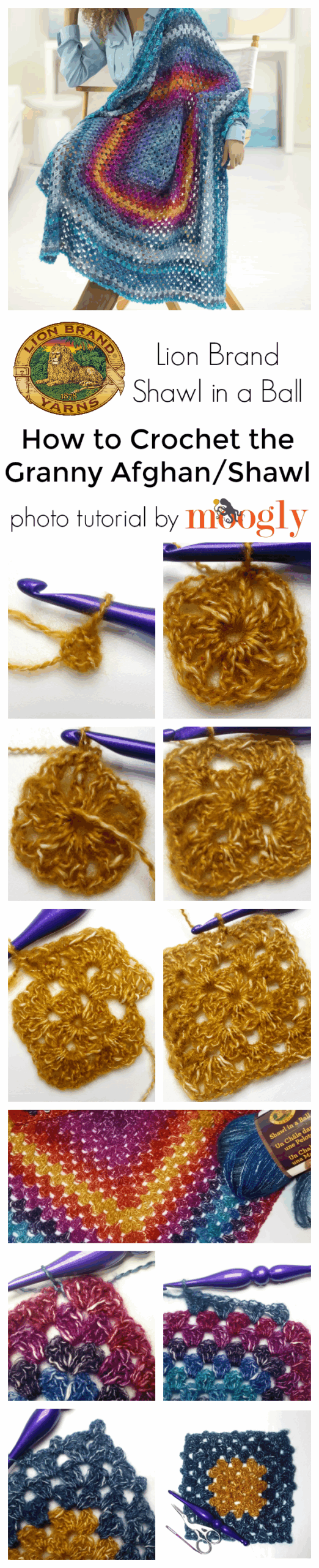 How To Crochet The Shawl In A Ball Granny Afghan Shawl Lion Brand Notebook