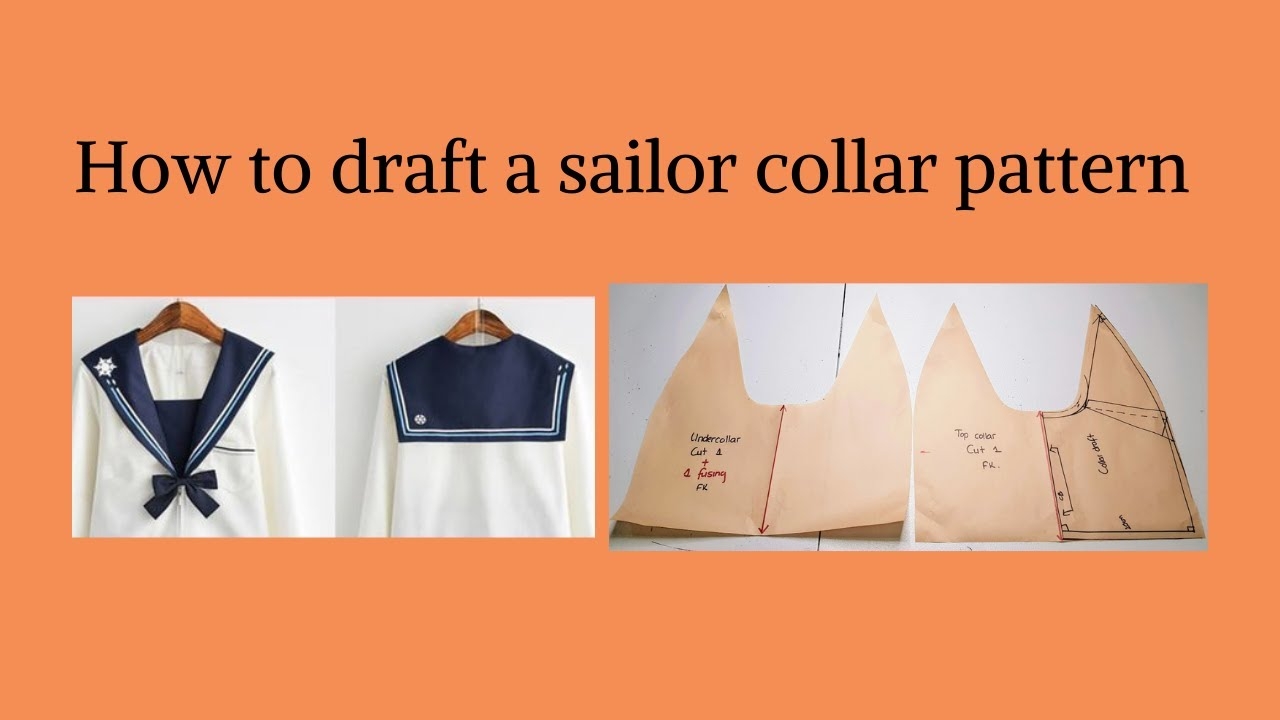 How To Draft A Sailor Collar Pattern pattern Making Sewmate YouTube