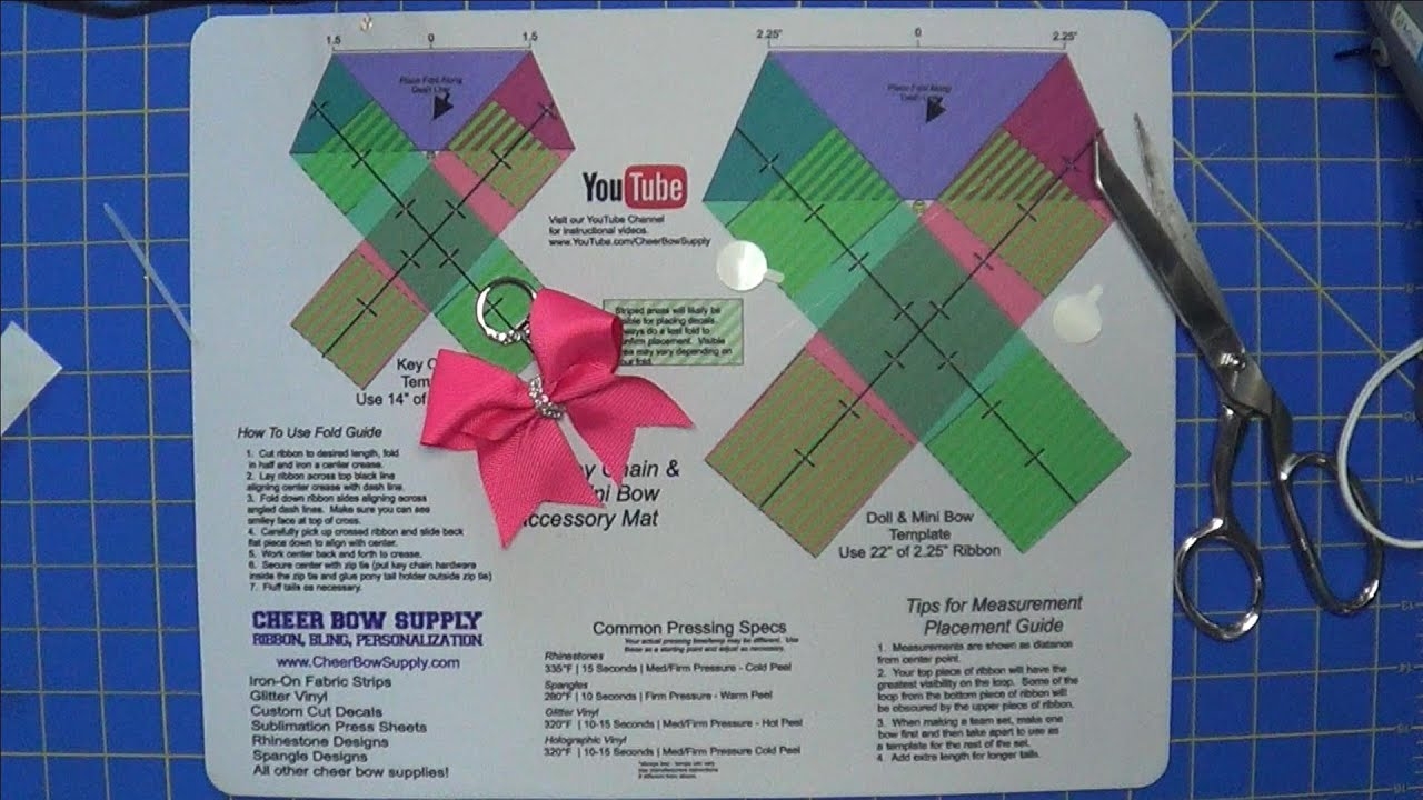 How To Make A Keychain Cheer Bow YouTube