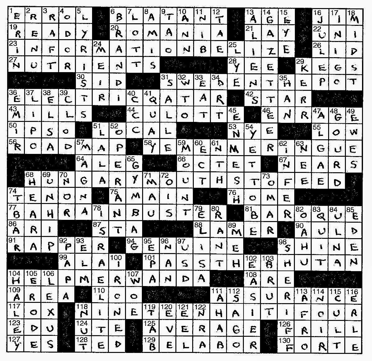 Frank A Longo Printable Crossword Puzzles