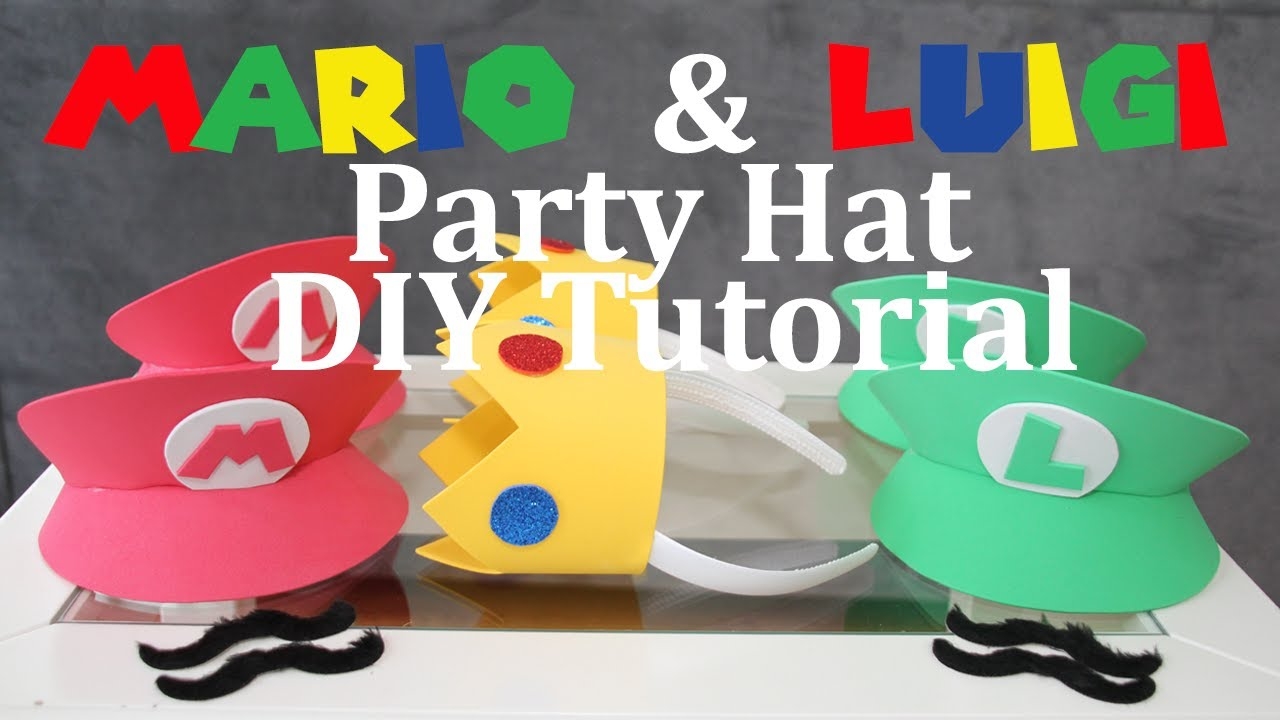 Mario Luigi DIY Party Hat Tutorial 5M Creations Blog