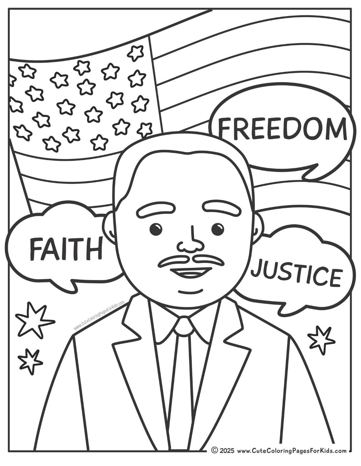 Martin Luther King Coloring Pages Free Printable Cute Coloring Pages For Kids