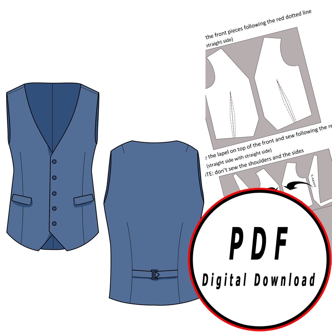 Mens Vest Sewing Pattern Wardrobe By Me We Love Sewing Worksheets Library