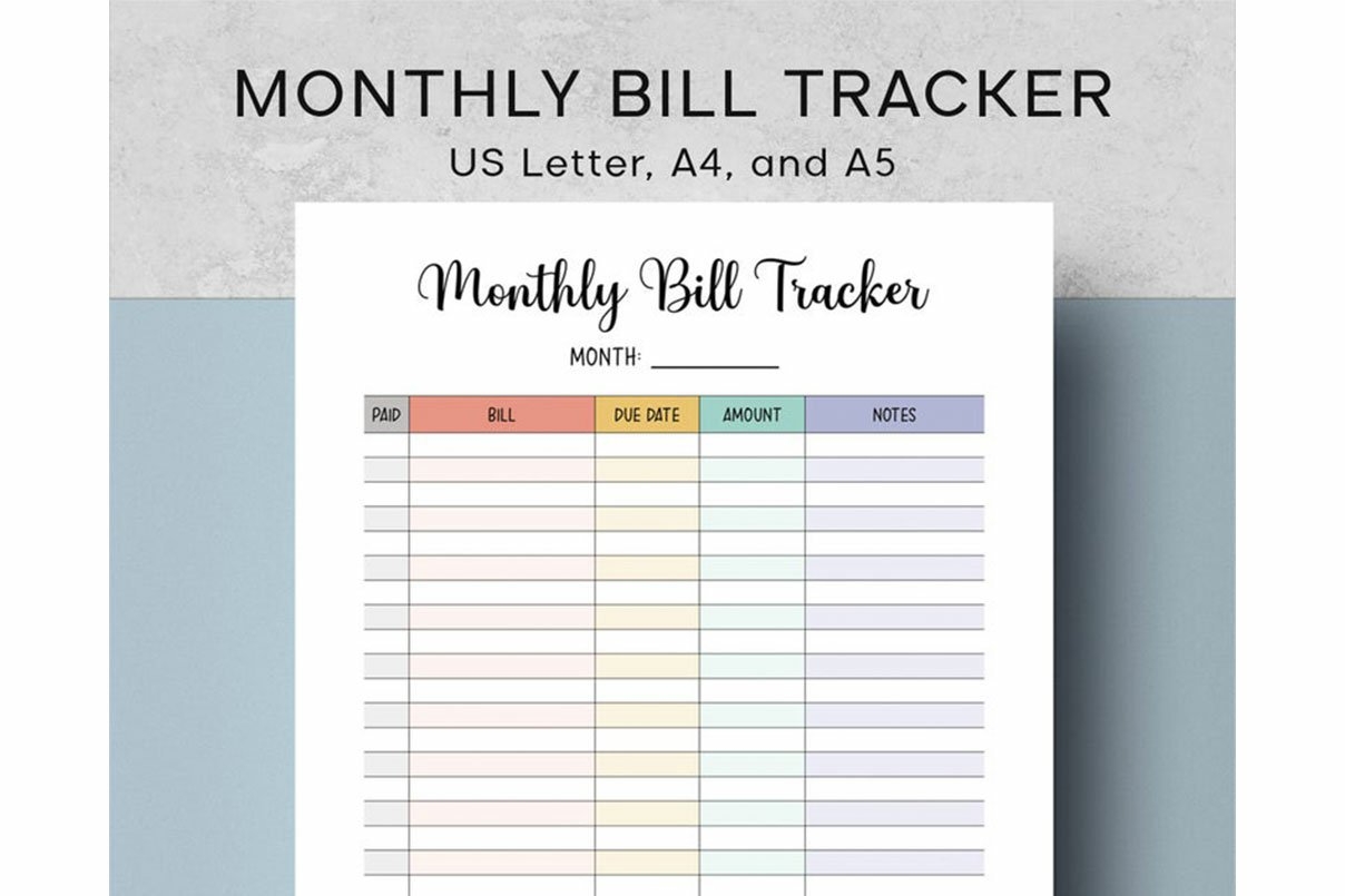 Monthly Bill Free Printable Bill Payment Checklist
