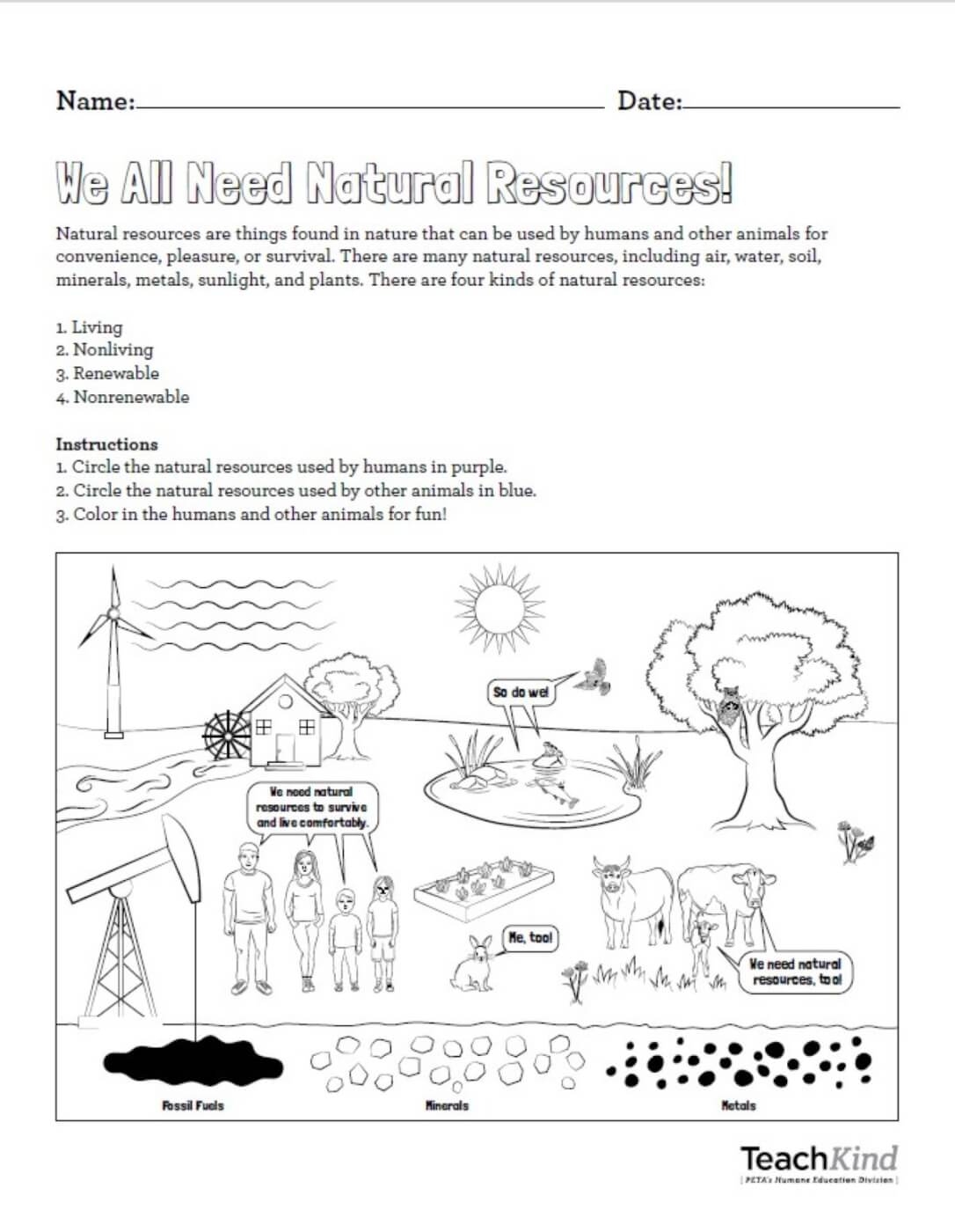 Natural Resources Lesson With An Animal Friendly Message TeachKind