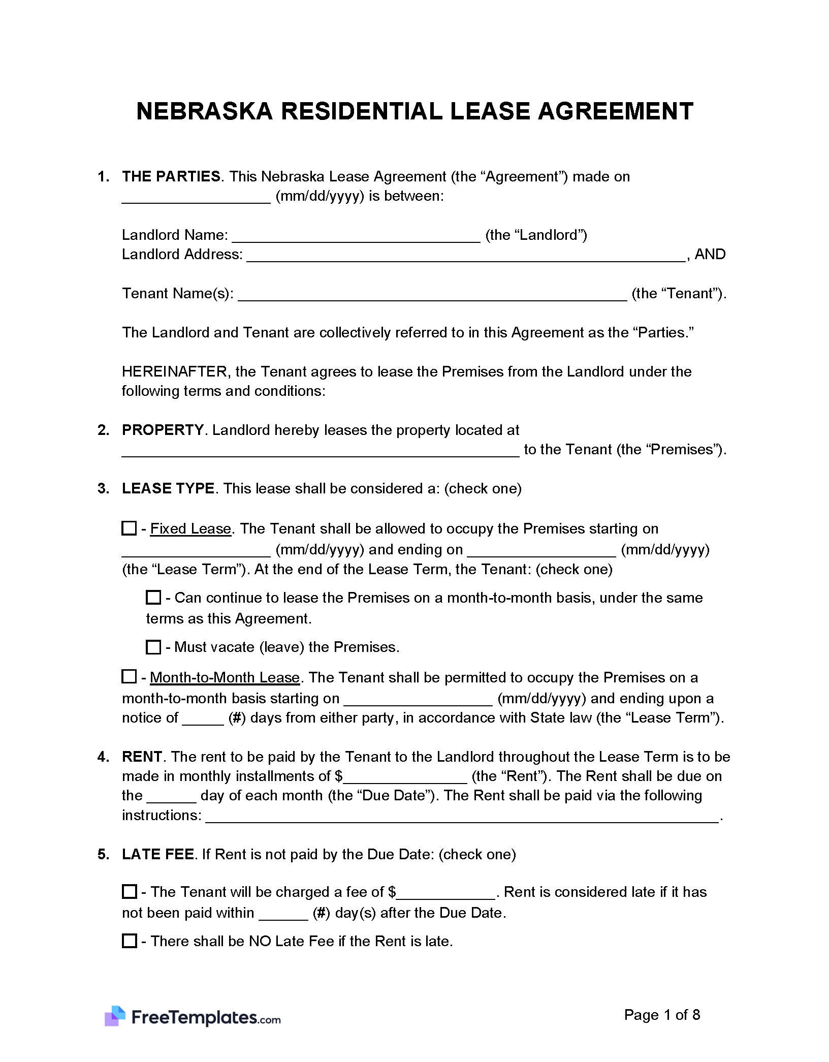 Free Printable Rent To Own Contract