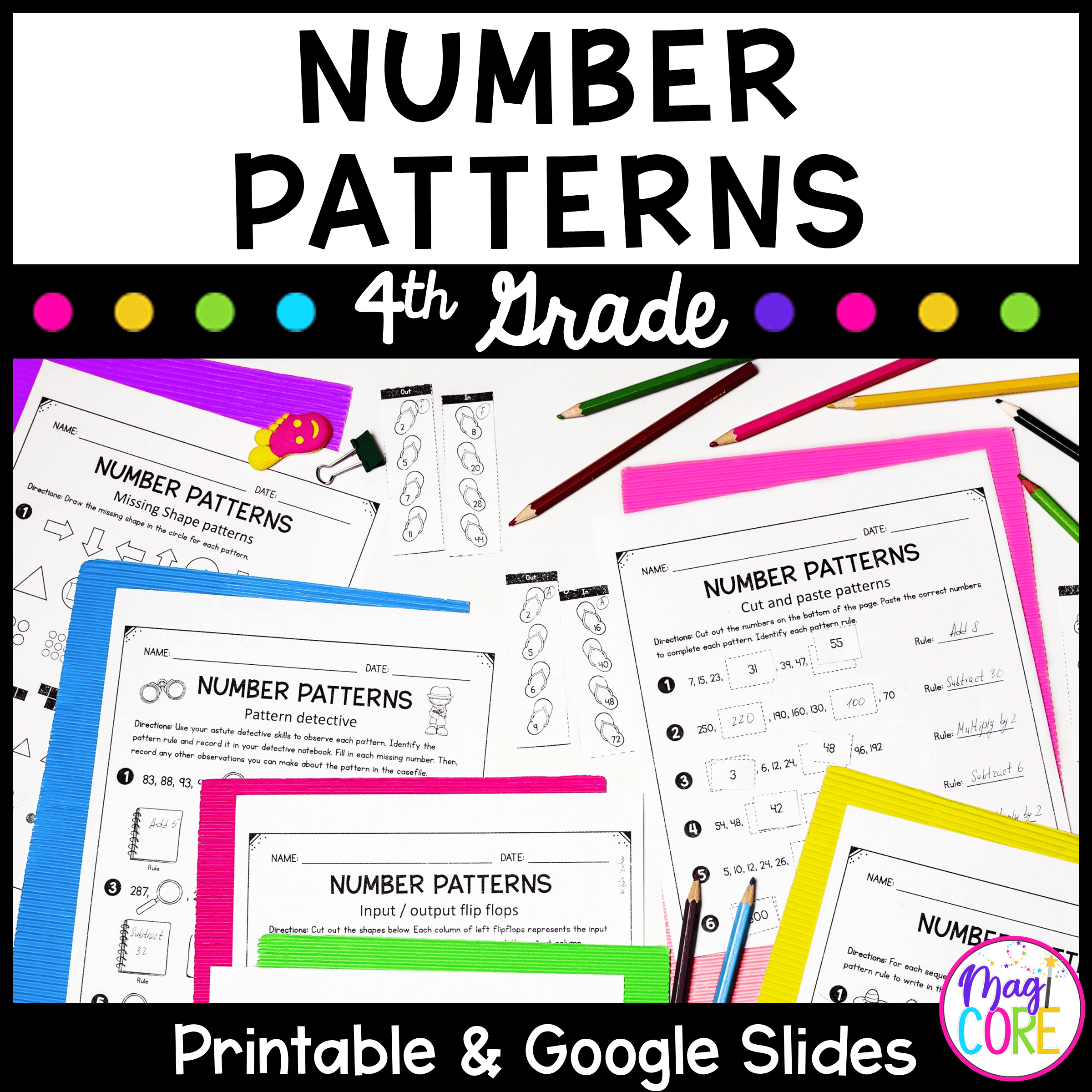 Number Patterns For 4th Grade 4 OA C 5 MagiCore
